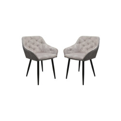 HSM Collection -eetkamerstoel liverpool s/2-56x61x79--stof/metaal