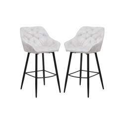 HSM Collection -barkruk liverpool s/2-56x61x107--stof/metaal