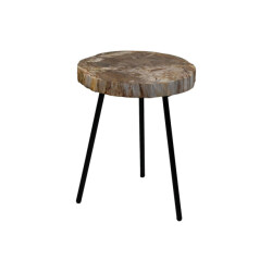 HSM Collection -bijzettafel petrified -ø40-44x54--steen/metaal