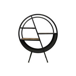 HSM Collection -rond decoratierek-80x30x100--mango/metaal