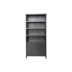 HSM Collection -wandkast met 4 vakken-100x42x215--teak fineer