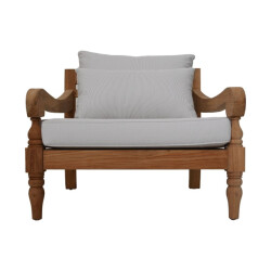 HSM Collection -tuin loungestoel bahama-90x95x90--teak/stof