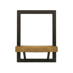 HSM Collection -wandplank levels -25x22x32--mango/metaal