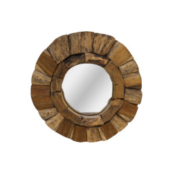 HSM Collection -ronde spiegel-40x40x4--teak