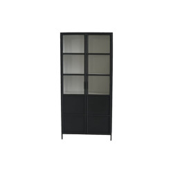 HSM Collection -vitrinekast bronx hoog 2 deur-90x40x190--metaal