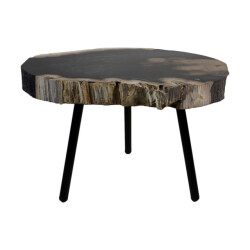 HSM Collection -bijzettafel petrified -ø40/43x30--steen/metaal