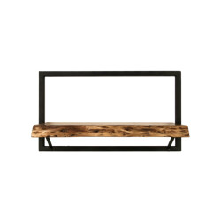 HSM Collection -wandplank levels live edge -56x22x32--acacia/metaal