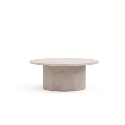 HSM Collection -ronde salontafel sofia-ø80x32--travertine