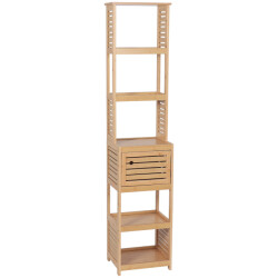 4goodz Hoge badkamerkast trinidad met deur en 5 legplanken 30x38x170 cm -