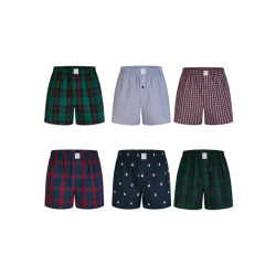 MG-1 Wijde boxershorts heren 6-pack multipack d415 blauw/rood/groen