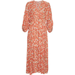 Moss Copenhagen Mschpietra 3 4 dress aop orange flower dessin