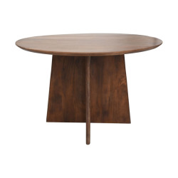 HSM Collection -ronde eettafel kruispoot-120x120x77--mango