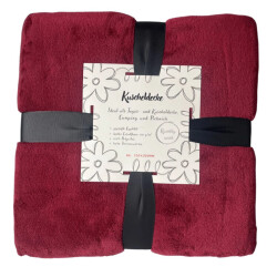 Hanse® Zachte grote fleece plaid 280 grams 150x200 cm bordeaux