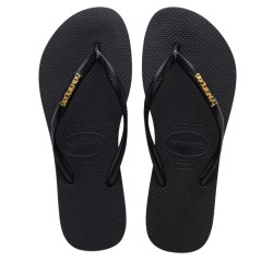 Havaianas Slim logo metallic