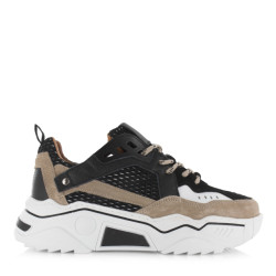 DWRS Label Pluto black beige lage sneakers dames