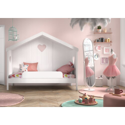 Lucevi amori 91 huisbed met rug 90 x 200 cm uitvalbeveiliging voor amori