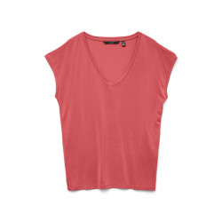 Vero Moda Vmfilli ss v-neck tee ga noos koraal