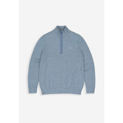 Butcher of Blue Clifden half zip m2426030 lagoon blue 836 heren half zip  trui