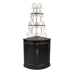 Clayre & Eef Wandkast 78x55x181 cm hout ijzer opbergkast