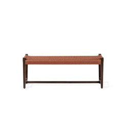 Jesper Home Echo echo kuwana cinnamon weave outdoor bankje espresso wood (120cm)