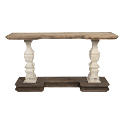 Clayre & Eef Sidetable 157x40x86 cm beige hout rechthoek wandtafel