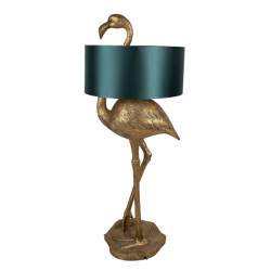 Clayre & Eef Vloerlamp flamingo 55x40x142 cm groen polyresin