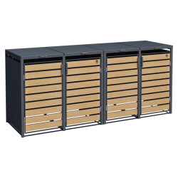 4gardenz ® containerombouw 4 afvalbakken kliko ombouw houtlook