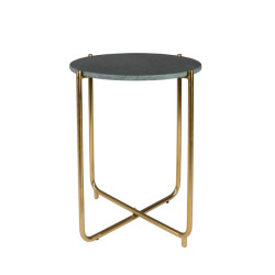 White Label Living Side table timpa marble green