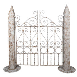 Clayre & Eef Tuinpoort 163x40x157 cm bruin ijzer
