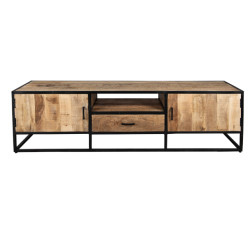 Clayre & Eef Tv kast 180x45x50 cm hout metaal tv meubel