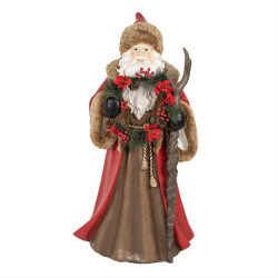 Clayre & Eef Kerstdecoratie met led-verlichting kerstman 65x49x122 cm