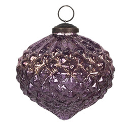 Clayre & Eef Kerstbal Ø 8x8 cm glas kerstboomversiering