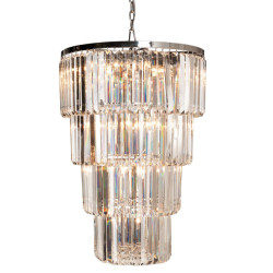 LumiLamp Kroonluchter Ø 65x96 cm ijzer glas hanglamp