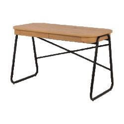 Lisomme Steven houten bureau naturel met 2 lades 120 x 60 cm