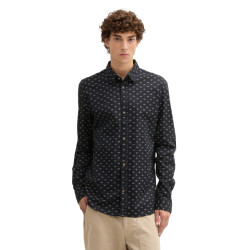 Tom Tailor Fitted printed poplin shirt