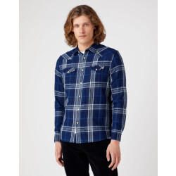 Wrangler Western shirt dark indigo regular fit