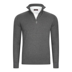 Cappuccino Italia Mock zip pullover