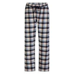 By Louise Dames pyjamabroek geruit flanel grijs/roze