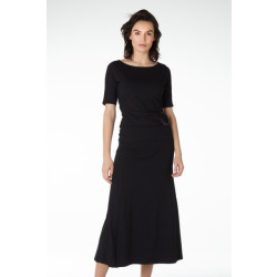 Jansen Amsterdam Sand midirok met zijsplit black