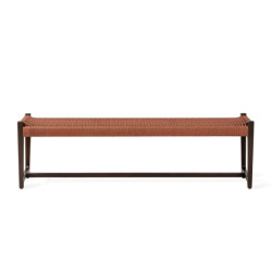 Jesper Home Echo echo kuwana cinnamon weave outdoor bankje espresso wood (160cm)