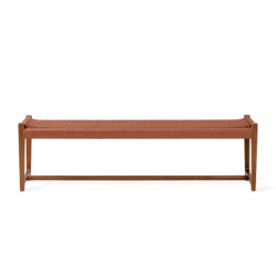 Jesper Home Echo echo kuwana cinnamon weave outdoor bankje amber wood (160cm)