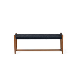 Jesper Home Echo echo kuwana indigo weave outdoor bankje amber wood (120cm)