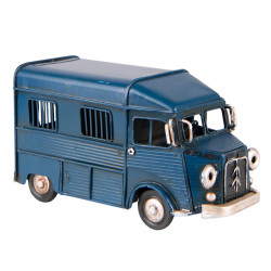 Clayre & Eef Clayre & eef decoratie miniatuur bus 16x7x9 cm ijzer decoratie model