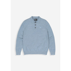 Butcher of Blue lt clifden polo l/s m2416001 836-lagoon blue