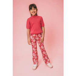 Looxs Revolution Fancy rib top pink punch voor meisjes in de kleur