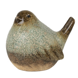 Clayre & Eef Clayre & eef beeld vogel 14 cm bruin keramiek