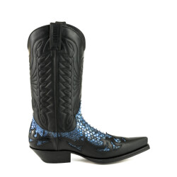 Mayura Boots Cowboy laarzen 1935-0106-crazy old negro/ azul-