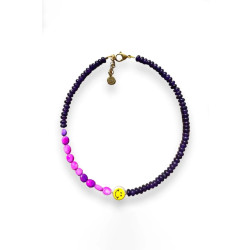 Navalon & Danté Purple smiley ketting