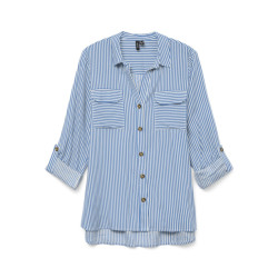 Vero Moda vmbumpy l/s shirt new wvn ga noos 10275283 azure