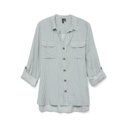 Vero Moda vmbumpy l/s shirt new wvn ga noos 10275283 gray mist